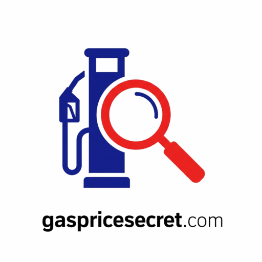 Gas Price Secret logo icon with fuel pump and magnifying glass